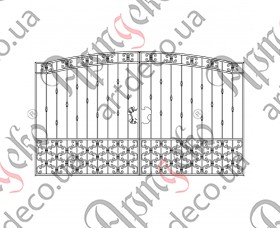 Кованые ворота 3316х2000 (Комплект элементов) - изображение
