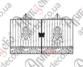 Кованые ворота 3600х2340(2000) (Комплект элементов) - изображение