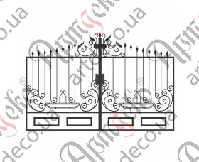 Ковані ворота, кована брама 4000х2670 (Комплект елементів) - зображення