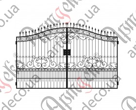 Ковані ворота, кована брама 4840х3220(2500) (Комплект елементів) - зображення