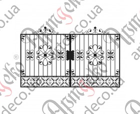 Ковані ворота, кована брама 2800х1730(1500) (Комплект елементів) - зображення