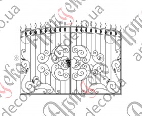 Ковані ворота, кована брама  2996х2180(1850) (Комплект елементів) - зображення