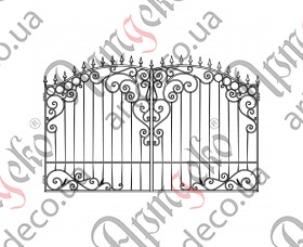 Ковані ворота, кована брама 3500х2080 (Комплект елементів) - зображення