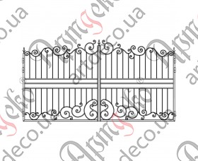 Ковані ворота, кована брама 4000х2000 (Комплект елементів) - зображення