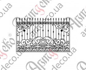 Ковані ворота, кована брама 3000х1800 (Комплект емементів) - зображення