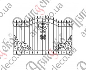 Ковані ворота, кована брама 3500х2200 (Комплект елементів) - зображення