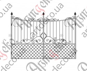 Ковані ворота, кована брама 3000х2000 (Комплект елементів) - зображення