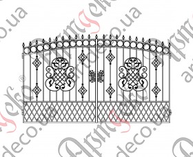 Ковані ворота, кована брама 3500х2000 (Комплект елементів) - зображення
