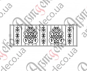Ковані ворота, кована брама 3200х1030 (Комплект елементів) - зображення