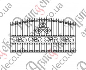 Ковані ворота, кована брама 4000х2000 (Комплект елементів) - зображення