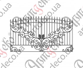 Ковані ворота, кована брама 3800х2000 (Комплект елементів) - зображення