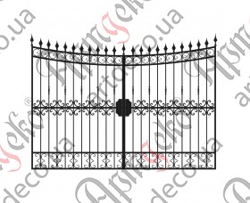Ковані ворота, кована брама 2980х2000 (Комплект елементів) - зображення