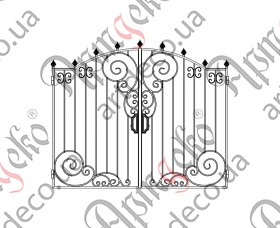 Ковані ворота, кована брама 2500х2000 (Комплект елементів) - зображення