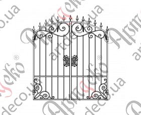Ковані ворота, кована брама 1900х2000 (Комплект елементів) - зображення