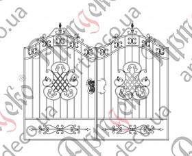 Ковані ворота, кована брама 2700х1730 ( Комплект елементів) - зображення