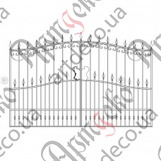 Кованые ворота 3308х1800 - изображение