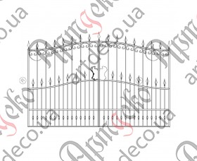 Ковані ворота, кована брама 3308х1800 (Комплект елементів) - зображення
