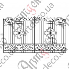 Кованые ворота 3600х2135 - изображение