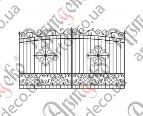 Ковані ворота, кована брама 3600х2135 (Комплект елементів) - зображення