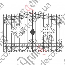 Кованые ворота 2960х2180 - изображение