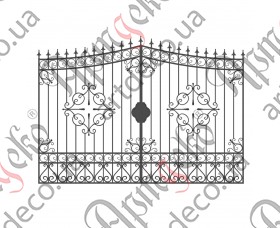 Кованые ворота 2960х2180 ( Комплект элементов)) - изображение