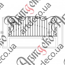 Forged fence 3000х1215 (Set of elements) - picture