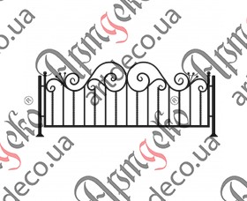 Forged fence 1755х750 (Set of elements) - picture