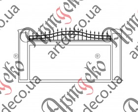 Forged fence 2920х480 (Set of elements) - picture