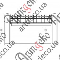 Forged fence 2500х495 (Set of elements) - picture