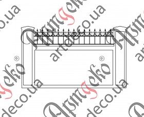 Forged fence 2500х495 (Set of elements) - picture