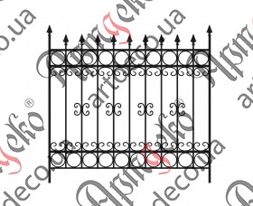 Forged fence 1650х1600 (Set of elements) - picture