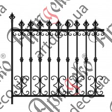 Forged fence 1100х1195 (Set of elements) - picture