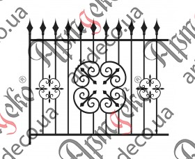 Forged fence 1400х1280 (Set of elements) - picture