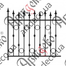 Forged fence 1330х1300 (Set of elements) - picture