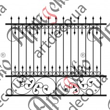 Forged fence 2000х1590 (Set of elements) - picture