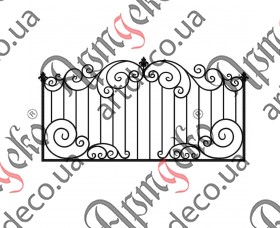Forged fence 2590х1330 (Set of elements) - picture