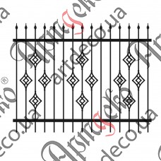 Forged fence 2000х1575 (Set of elements) - picture