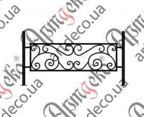 Forged fence 1400х760 (Set of elements) - picture