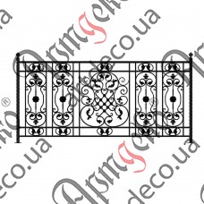 Forged fence 2545х1305 (Set of elements) - picture