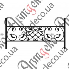 Forged fence 1580х820 (Set of elements) - picture