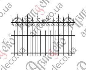 Forged fence 2500х1600 (Set of elements) - picture