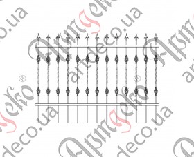 Forged fence 2000х1450 (Set of elements) - picture