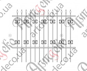 Forged fence 2000х1620 (Set of elements) - picture