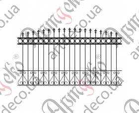 Forged fence 2650х1500 (Set of elements) - picture