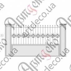 Forged fence 2750х1095 (Set of elements) - picture