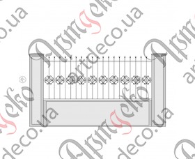 Кована огорожа, паркан 2750х1095 (Комплект елементів) - зображення