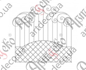 Кована огорожа, паркан 1820х1860 (Комплект елементів)	 - зображення