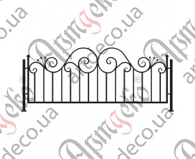 Кована огорожа, паркан 1645х750 (Комплект елементів) - зображення