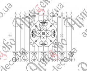 Forged fence 1900х1600 (Set of elements) - picture