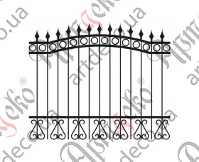 Forged fence 1900х1580 (Set of elements) - picture